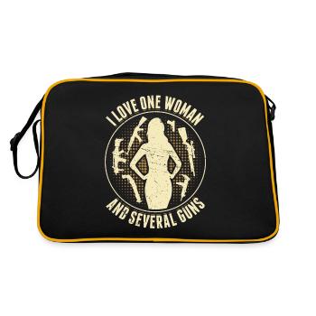 I Love One Woman And Several Guns - Retro Bag - black/gold - Back