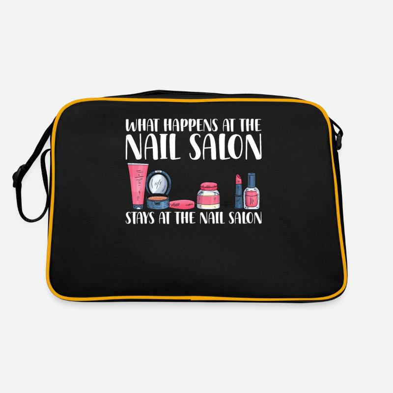 Ce qui se passe dans le salon reste là salon de beauté Sac Retro