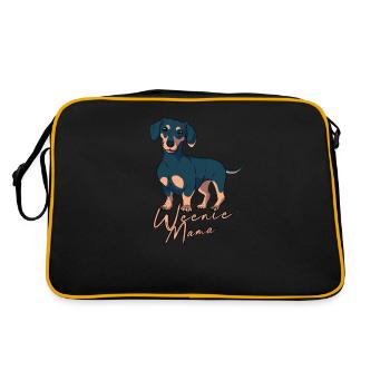 Weenie Mama - teckel - Sac Retro - noir/or - Dos