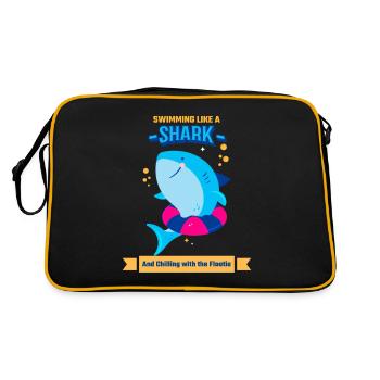 Learn to swim Swimming Like A Shark And - Retro Bag - black/gold - Back