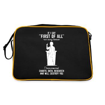 If I say first of all run away because I have - Retro Bag - black/gold - Back