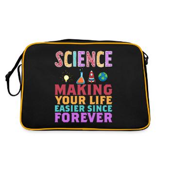 La science vous facilite la vie Drôle - Sac Retro - noir/or - Dos