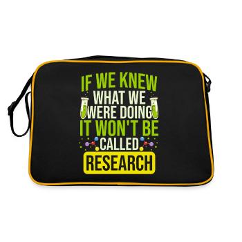 Ce n’est pas ce qu’on appelle la recherche plus drôle - Sac Retro - noir/or - Dos