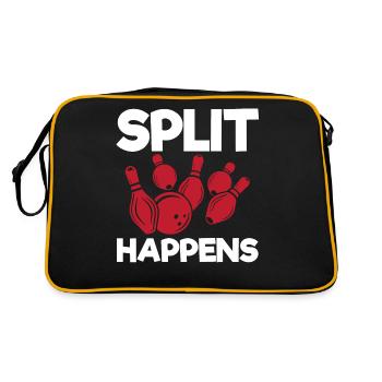 Manchmal Split - Retro Tasche - Schwarz/Gold - Hinten