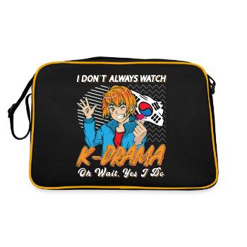 Korean Pop Design for a K-Pop Fashion Fan - Retro Bag - black/gold - Back
