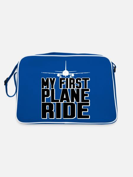 Mon premier trajet en avion 40 - Sac Retro - bleu/blanc - Dos