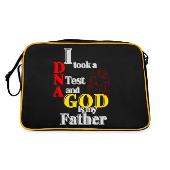 I took a DNA test and God is my father 24 - Retro Bag - black/gold - Back