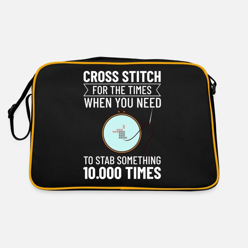 Cross Stitch Pattern Cross Stitch Needles Embroidery Weaving Retro Bag