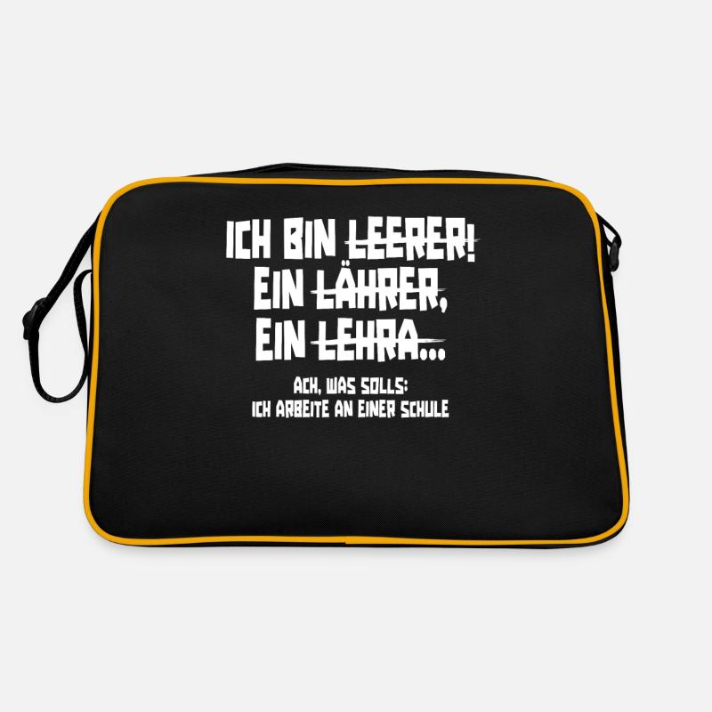 Lehrer Lehrerin Klassenlehrer Ich Bin Leerer Retro Tasche