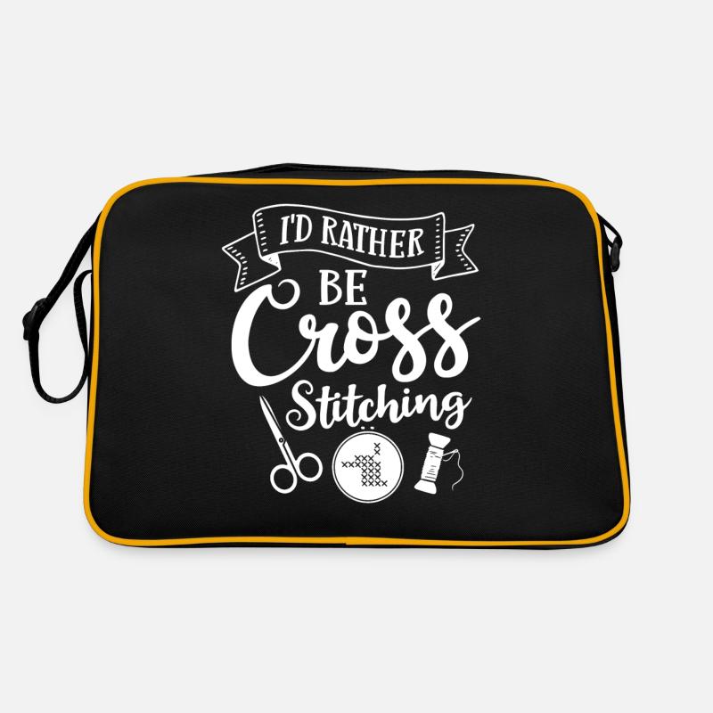 Cross Stitch Pattern Cross Stitch Needles Embroidery Weaving Retro Bag