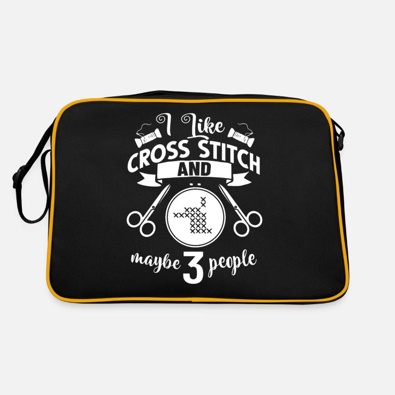 Cross Stitch Pattern Cross Stitch Needles Embroidery Weaving Retro Bag