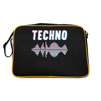 Musique techno - Sac Retro - noir/or - Dos