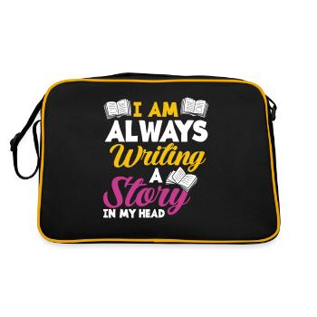 Author Author Funny Author Gift - Retro Bag - black/gold - Back