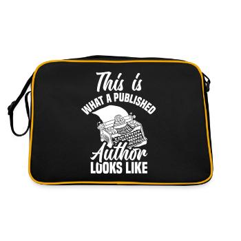 Author Author Funny Author Gift - Retro Bag - black/gold - Back