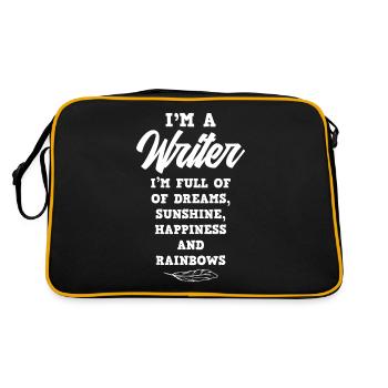 Author Author Funny Author Gift - Retro Bag - black/gold - Back