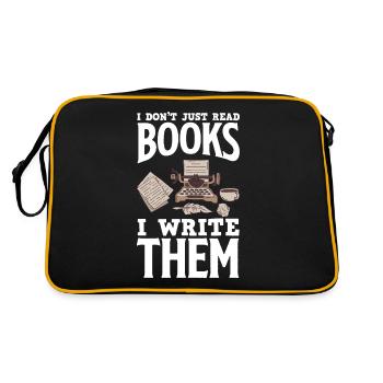 Author Author Funny Author Gift - Retro Bag - black/gold - Back