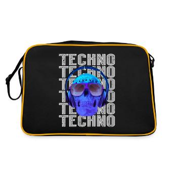 Musique techno - Sac Retro - noir/or - Dos