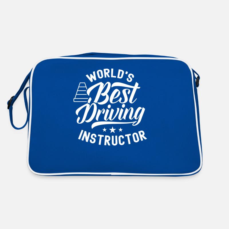 The best driving instructor in the world Profession driving school Retro Bag