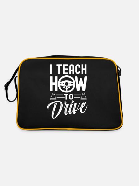 I Bring Driving At Driving Instructor Driving School - Retro Bag - black/gold - Back
