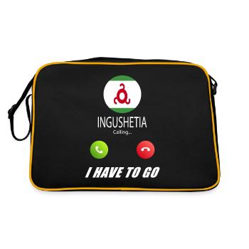 Ingushetia calls on Lusiger flags saying - Retro Bag - black/gold - Back