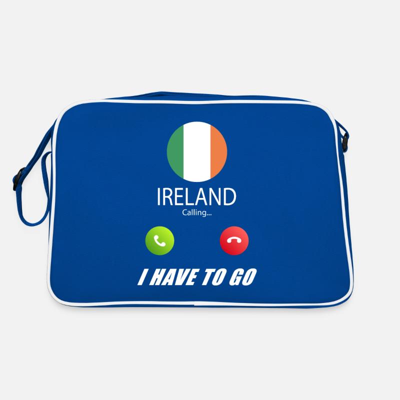Irland ruft an Lusiger Flaggen Spruch Retro Tasche