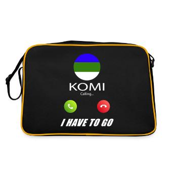 Komi calls to Lusiger flags saying - Retro Bag - black/gold - Back