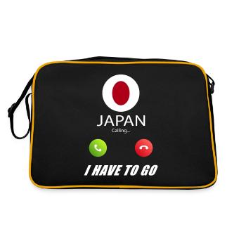 Le Japon appelle les drapeaux lusiger en disant - Sac Retro - noir/or - Dos