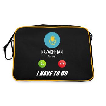Le Kazakhstan qualifie de slogan les drapeaux lusiger - Sac Retro - noir/or - Dos