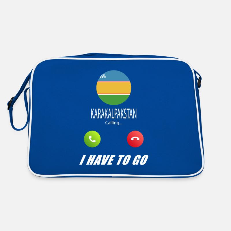Karakalpakiya ruft an Lusiger Flaggen Spruch Retro Tasche