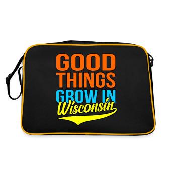 Grow In Wisconsin Gift - Sac Retro - noir/or - Dos