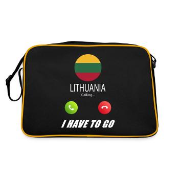 La Lituanie appelle les drapeaux Lusiger - Sac Retro - noir/or - Dos