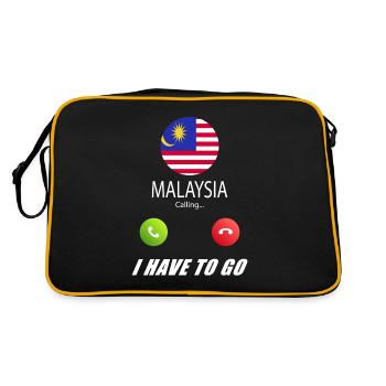La Malaisie appelle les drapeaux lusiger le sort - Sac Retro - noir/or - Dos