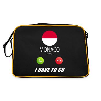 Monaco calls lusiger flags saying - Retro Bag - black/gold - Back