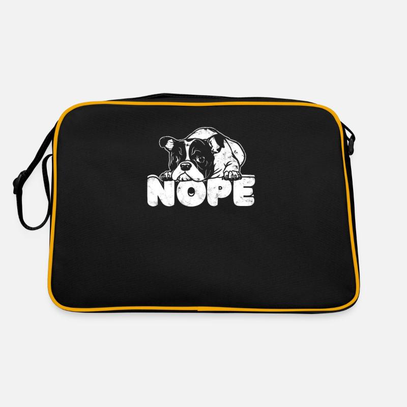 Nope - chien mignon - Sac Retro - noir/or