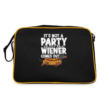 It's not a party until the wiener comes out - - Retro Bag - black/gold - Back