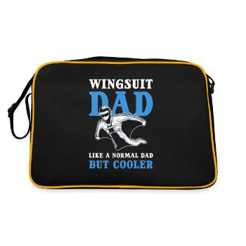 Wingsuit Papa. Comme un papa normal mais plus cool - Sac Retro - noir/or - Dos