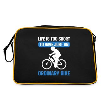 La vie est trop courte pour n’avoir qu’un vélo ordinaire - Sac Retro - noir/or - Dos