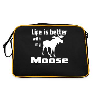 Life Is Better With My Moose - Retro Bag - black/gold - Back