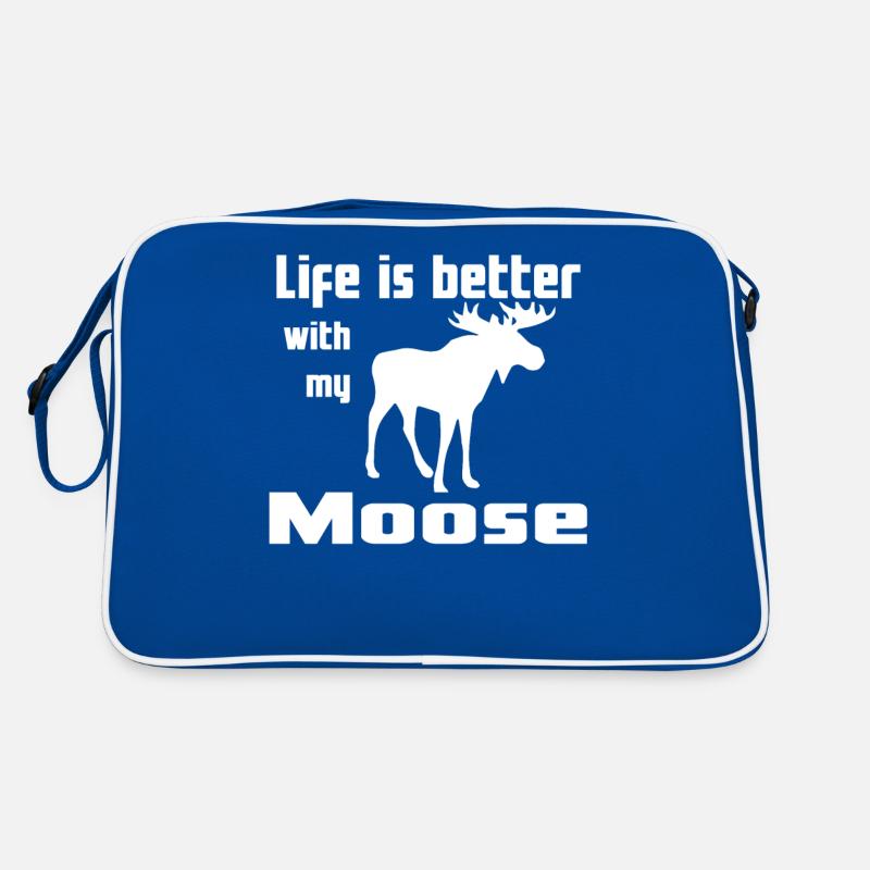 Life Is Better With My Moose Retro Tasche