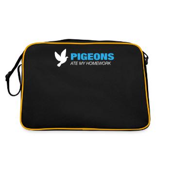 Les pigeons ont mangé mes devoirs - Fantastique tshirt pigeon - Sac Retro - noir/or - Dos