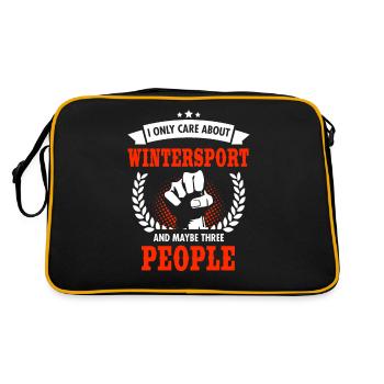 Je ne me soucie que des sports d’hiver et peut-être de trois personnes - Sac Retro - noir/or - Dos
