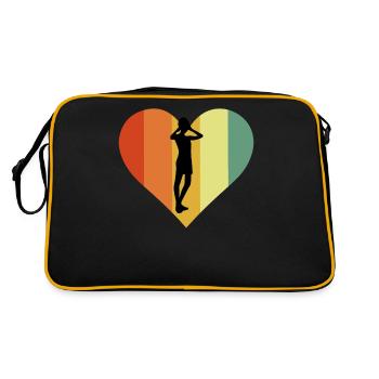 Retro Sauna Heart Design - Retro Bag - black/gold - Back