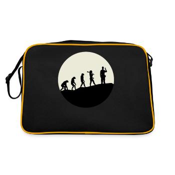 Lune de l’évolution du travailleur - Sac Retro - noir/or - Dos