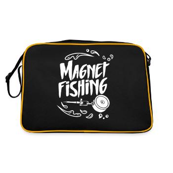 Magnetfischen Magnet Magnetfischer - Retro Tasche - Schwarz/Gold - Hinten