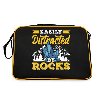 Easily distracted by rocks Geology Geology - Retro Bag - black/gold - Back