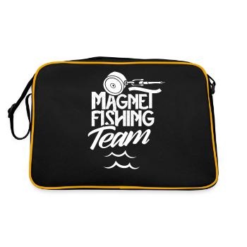 Magnetfischen Team Magnetfischer Magnet - Retro Tasche - Schwarz/Gold - Hinten