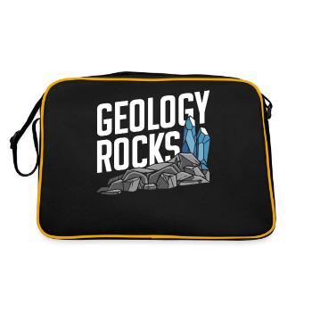 Geology Geologist Geology student Geology teacher - Retro Bag - black/gold - Back