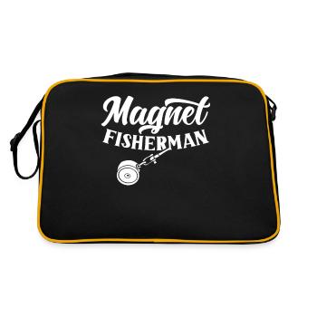 Magnetfischer Magnetfischen Magnet - Retro Tasche - Schwarz/Gold - Hinten