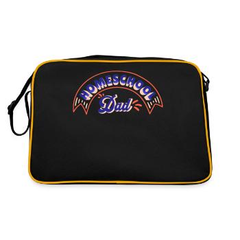 Homeschool Papa Father's Day Homeschooling Father - Retro Bag - black/gold - Back