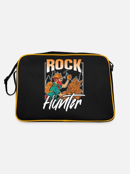 Rock Hunter Geologist Geology Geology Student - Retro Bag - black/gold - Back